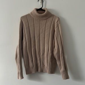 Ribbed turtleneck sweater